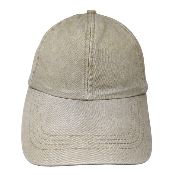 Jhats Strapback Hat Brown One Size Solid Adjustable Blank Vent Holes - Picture 1 of 8